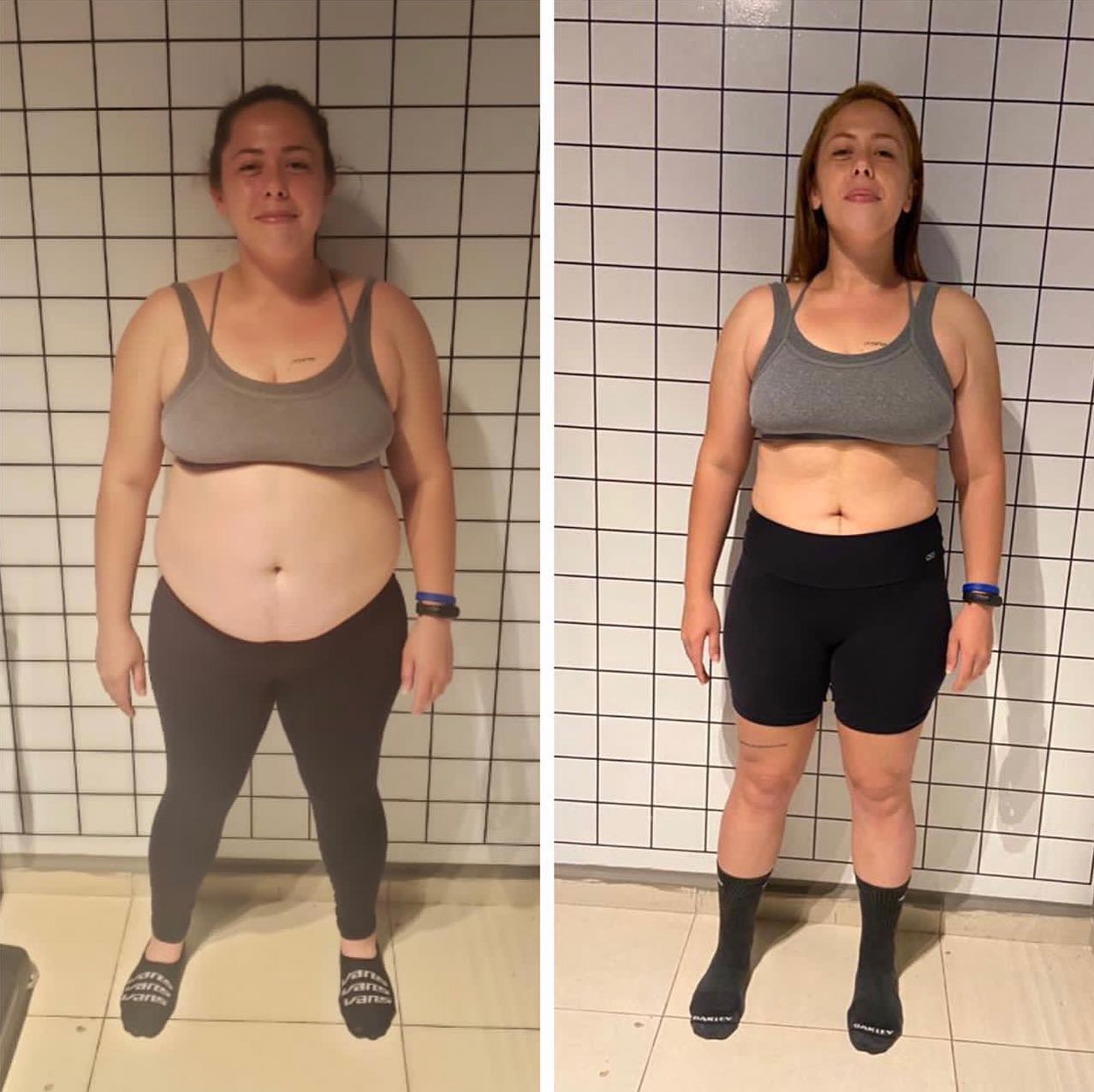 Transformação antes e depois